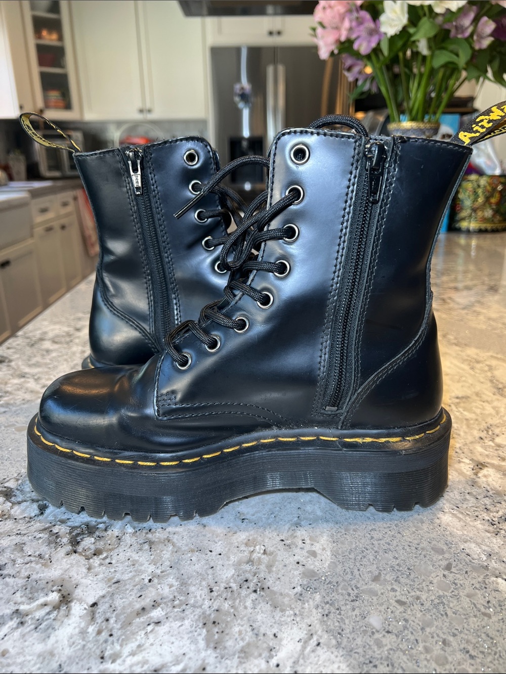 Dr. Martens Jadon Smooth Leather Platform Boots EU 38 Like New - Picture 10 of 12